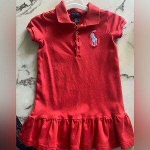 Red Orange Toddler Polo Dress. Great condition worn twice.